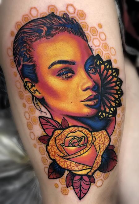 Tattoos - Geo Liz Girl - 132903